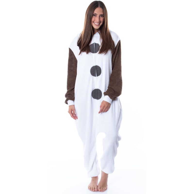 Disney Frozen Adult Olaf Kigurumi Costume Union Suit Pajama For Men Women White, 3 of 6