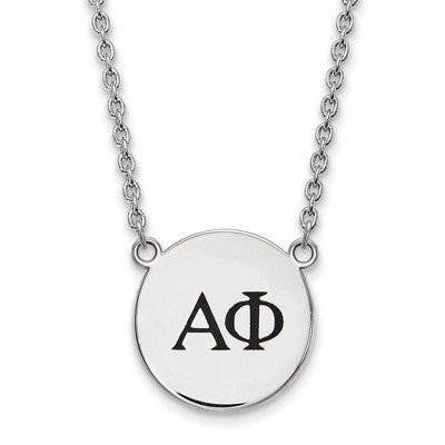 Black Bow Jewelry Sterling Silver Alpha Phi Greek Life Necklace 18 Inch