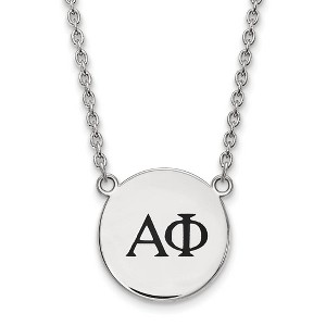 Black Bow Jewelry Sterling Silver Alpha Phi Greek Life Necklace 18 Inch - 1 of 4