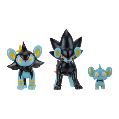 Pokémon Shinx, Luxio, and Luxray Select Evolution Action Figure Set - 3pk