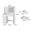 Makeup Vanity Desk with Lighted Mirror, Power Outlet, 2 Drawers and Cabinet - 2 of 4