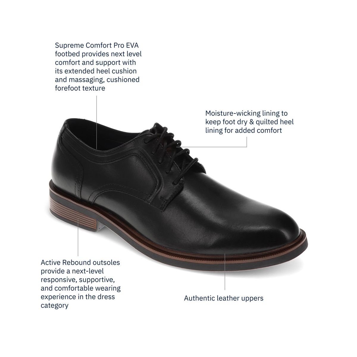 Dockers Mens Adrian Leather Dress Oxford Shoe - thumbnail 8