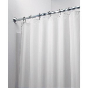 iDesign 72 in. H X 72 in. W White Solid Shower Curtain Liner Polyester - 1 of 1