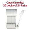Smarty Had A Party Shiny Baroque Silver Plastic Forks - 600 pcs - 4 of 4