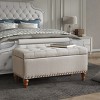 GlasFlength Ottomans and Benches Foot Rest Bedroom Bench Storage Ottoman Bench Upholstered Bench for Living Room, Beige, 36.61"*16.93"*17.72" - 2 of 4