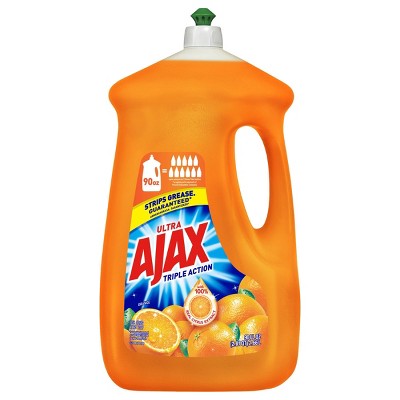 Ajax Ultra Triple Action Dishwashing Liquid Dish Soap - Orange - 90 fl oz