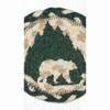 Earth Rugs Tree Line Grizzly Printed Coaster 5"x5" – Rustic Cabin Drink Protector - 3 of 3
