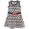 Hudson Baby Infant Girl Cotton Dress and Headband 3pc Set, Bow, 6-9 Months - 2 of 4