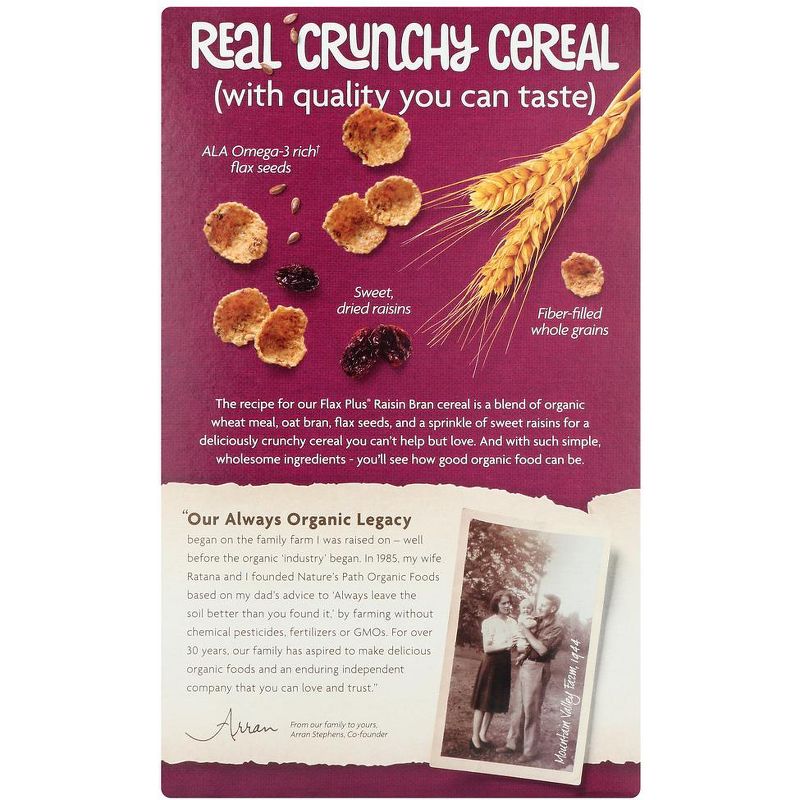 Nature's Path Organic Flax Plus Raisin Bran Cereal - Case of 12/14 oz, 3 of 8