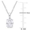 EVERLY JEWELRY | Sterling Silver Pendant with Gemstone and Created Gemstone – Multiple Stone Options - 3 of 4