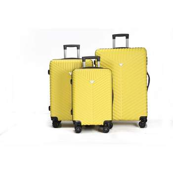 Mirage Luggage Gilana ABS Hard shell Lightweight 360 Dual Spinning Wheels Combo Lock 3 Piece Luggage Set