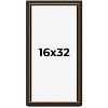 PosterPalooza | Panoramic Modern Shadow Box 1" Depth Brown Frame - UV Acrylic, Backing, Hanging Hardware - 2 of 4