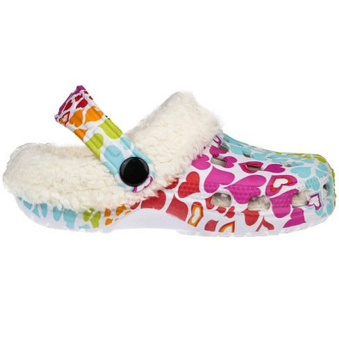 Limited Too Girl's House Slippers in Pink with Pom Poms and Colorful Fuzzy  Footbed Size 11-12 Kids Small