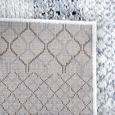 Amelia 6' x 9' Grey and Light Blue Hand-Knotted Reversible Rug