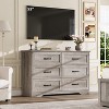 Dresser for Bedroom with 5/6 Drawers, Tall Wood Drawer Dresser Chest of Drawers for Closet - 4 of 4