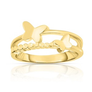 10k Yellow Gold Butterfly Women's Ring - 1 of 3