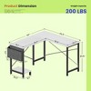 Lyngins L-Shaped Gaming Desk, Modular Computer Desk with Storage Bag & CPU Tray, Stable Office Desk for Home Office, Sturdy Writing Workstation - 4 of 4