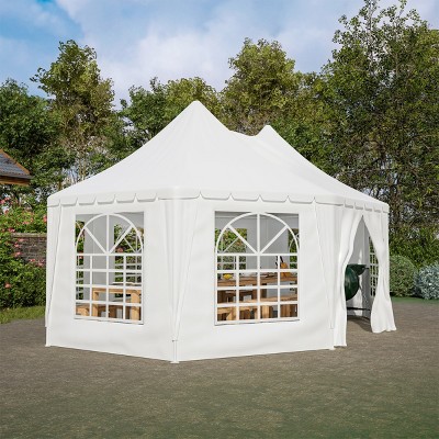 1pc Outdoor Event Tent, PVC-Coated Canopy with Steel Frame, Removable Walls & Carrying Bags for Weddings and Parties - Coolbibila