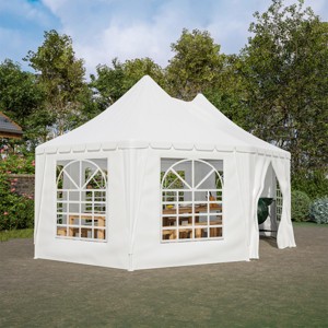 1pc Outdoor Event Tent, PVC-Coated Canopy with Steel Frame, Removable Walls & Carrying Bags for Weddings and Parties - Coolbibila - 1 of 4
