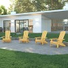 Emma and Oliver Set of 4 Indoor/Outdoor Poly Resin Folding Adirondack Chairs, All-Weather Chairs for Porch, Patio, or Sunroom - 2 of 4
