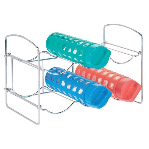 Water Bottle Organizer, Stackable Metal Water Bottle Holder for