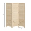 NicBex 4.7'T 3-panel Pegboard Display Room Divider Folding Privacy Screen for Room Separation, Freestanding Wall Partition for Home & Office, Natural - 4 of 4
