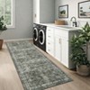 Vintage Machine Washable Rug for Living Room Non-Slip Non-Shedding Distressed Floral Printed Indoor Carpet - 4 of 4