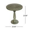 Elegant Silver Pedestal Side Table: A Touch of Sophistication for Your Home Decor - 3 of 3