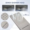 CASAINC 22'' Wall Mounted Rectangular Overhead Dual Function Shower System with Handheld Sprayer - 4 of 4