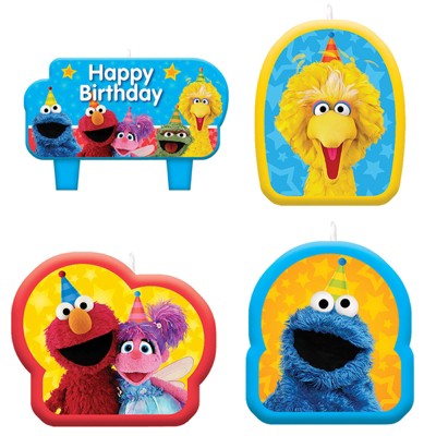 Birthday Express Sesame Street Candle Set - 4 Pack