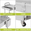 Hachikiko 4 Tier Rolling Utility Cart with Drawer - Multifunctional Storage Organizer on Wheels,Space-Saving Rolling Cart with 360°Wheels - 4 of 4