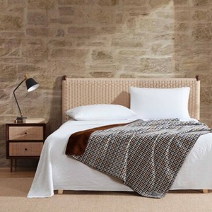 Eddie Bauer 60"x70" Griffin Plaid Throw Blanket Beige - 1 of 4