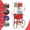 JVNOXK 22-ounce commercial popcorn machine with stainless steel pot, warming light, and accessories—perfect for home parties and movie nights—Red - 3 of 4
