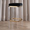 Cicely Acrylic Bar Stool - SFV3533 - Gold/Black - Safavieh Couture - 2 of 4