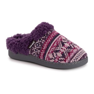 MUK LUKS Women's Suzanne Clog Slipper, Magical Christmas Purple, S (5-6) - 1 of 4