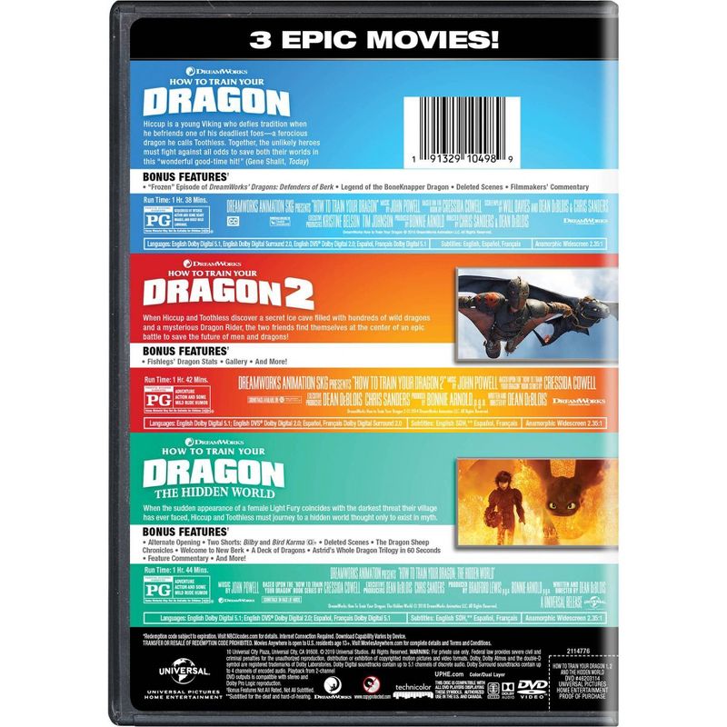 How to Train Your Dragon 3-Movie Collection (DVD), 2 of 3
