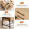 Nasitip Farmhouse Nightstand with 2-Drawers & Metal Legs, Rustic Storage Cabinet for Bedroom, Living Room - 4 of 4