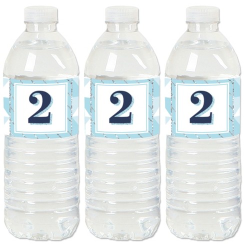 Big Dot Of Happiness Two Cool - Boy - Blue 2nd Birthday Party Water Bottle  Sticker Labels - Set Of 20 : Target