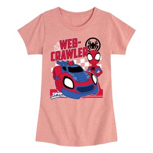 Girls' - Marvel - Spider-Man And His Amazing Friends Web Crawler Fitted Short Sleeve Graphic T-Shirt - 1 of 4