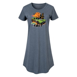 Women's - Hot Wheels - Halloween Graphic T-shirt Dress - 1 of 4