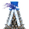 Coucheta Glitter Christmas Tree Topper Bow – With Decorative Spruce Branches, Festive Xmas Decoration for Snowman & Holiday - 2 of 4