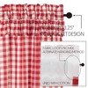 Annie Buffalo Red Check Ruffled Prairie Short Panel Set of 2 63x36x18  VHC Brands - 4 of 4