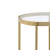 Acme Furniture Charrot Clear Glass Top Accent Table Gold Finish - 3 of 4