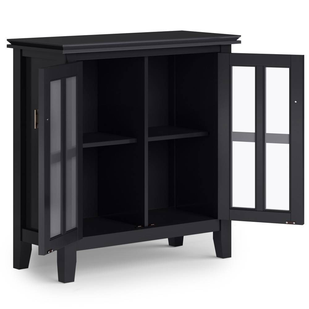 Photos - Wardrobe Stratford Low Storage Cabinet Black - WyndenHall