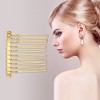 Unique Bargains No Slip Hair Side Combs Accessories Fashion Metal 2 Pcs - 3 of 4
