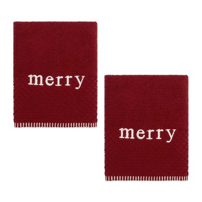 Avanti Linens Merry 2-Pack Hand Towel Set
