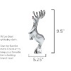 Nambe Red-Nosed Reindeer Figurine - Metal Alloy Holiday Collectible for Christmas Decor, Festive Accents for Holiday Mantel Figurines - 4 of 4