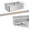 CuisinSmart 6 Pack Steam Table Pan, Stainless Steel Catering Pans, Commercial Anti-Jamming Hotel Pan with Handle, 2.5/4/6 Inch Deep - 2 of 4