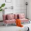 Sapphtopaz Soft Futon Couch Sofa - Convertible Sofa Bed with Cozy Cushioning, Space-Saving Furniture for Small Living Room & Style Lovers - 2 of 4