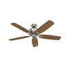 Hunter Fans 52" Amberlin Lighted Ceiling Fan Brushed Nickel Greyed Walnut Blades - 4 of 4